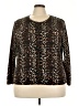 Talbots Animal Print Brown Cardigan Size 3X - photo 1
