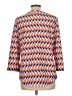 Hawthorne 100% Polyester Chevron-herringbone Orange 3/4 Sleeve Blouse Size L - photo 2