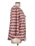 Hawthorne 100% Polyester Chevron-herringbone Orange 3/4 Sleeve Blouse Size L - photo 4