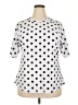 Assorted Brands Polka Dots White Short Sleeve Blouse Size 2X - photo 1