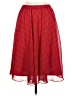 Elle 100% Polyester Argyle Red Formal Skirt Size M - photo 2