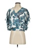 Express Outlet 100% Polyester Teal Short Sleeve Blouse Size XS - photo 1