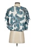 Express Outlet 100% Polyester Teal Short Sleeve Blouse Size XS - photo 2