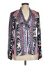 Hale Bob Blue Long Sleeve Blouse Size M - photo 1