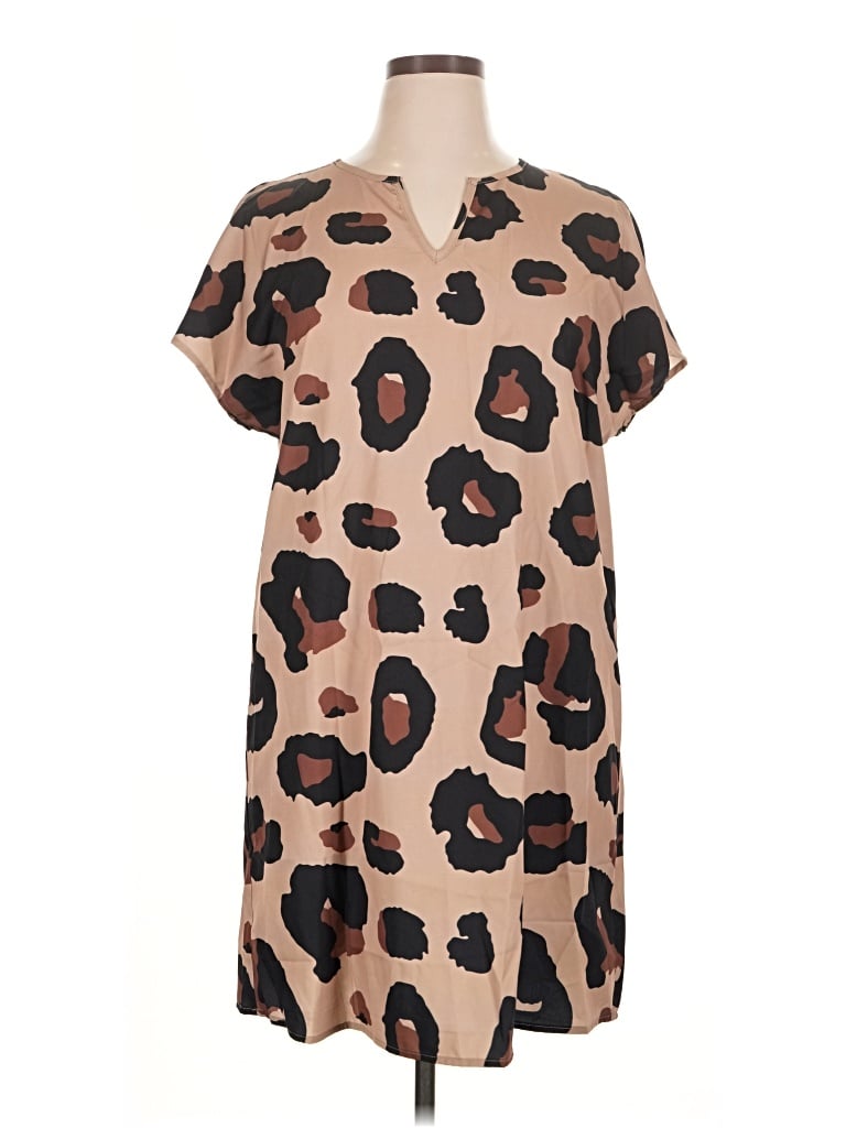Pre-owned Shein Casual Dress In Brown