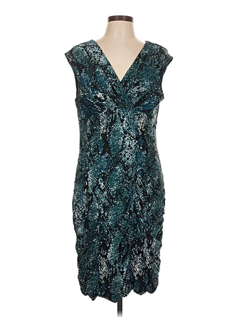Pre-owned Evan Picone Cocktail Dress In Teal