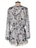 Astr 100% Polyester Print Gray Romper Size M - photo 2