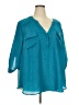 Torrid 100% Polyester Teal 3/4 Sleeve Blouse Size 4X Plus (4) - photo 1