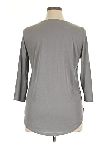 Green Envelope 3/4 Sleeve Top (view 2)
