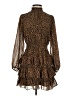 Express 100% Polyester Animal Print Brown Cocktail Dress Size S - photo 1