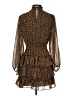Express 100% Polyester Animal Print Brown Cocktail Dress Size S - photo 2