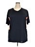 Real Essentials Color Block Blue Short Sleeve T-Shirt Size 2X - photo 1