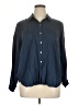 J.Jill 100% Modal Solid Blue Long Sleeve Button-Down Shirt Size XL Petite - photo 1