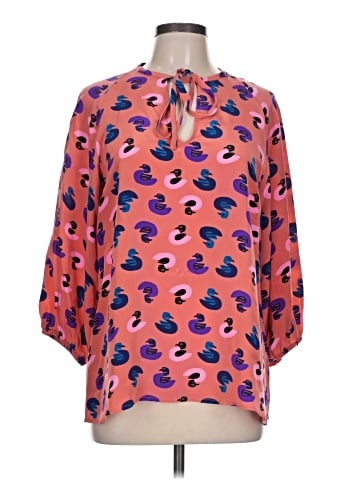 Tucker 3/4 Sleeve Silk Top (view 1)