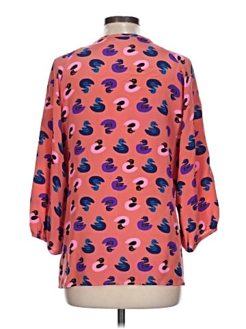 Tucker 3/4 Sleeve Silk Top (view 2)