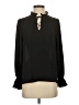 J.Crew 100% Polyester Black Long Sleeve Blouse Size XS - photo 1