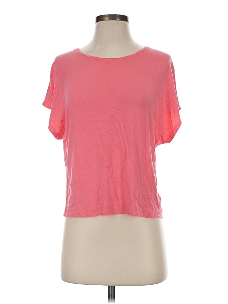 Pre-owned Altar'd State Short Sleeve Top Pink Scoop Neck Tops