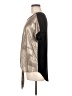 Joey Eric Metallic Silver Short Sleeve Blouse Size M - photo 5