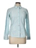 SuperDuper 100% Cotton Stripes Teal Long Sleeve Button-Down Shirt Size 8 - photo 1