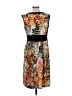 Studio West 100% Polyester Print Black Cocktail Dress Size L - photo 2