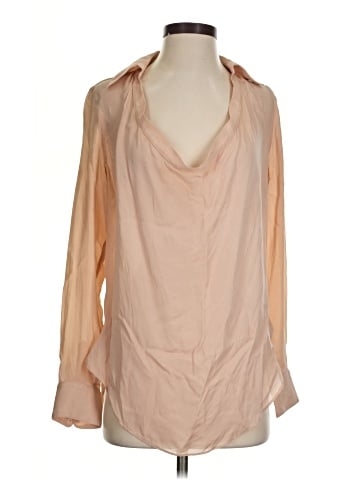 Haute Hippie Long Sleeve Silk Top (view 1)
