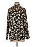 Zara Animal Print Black Long Sleeve Blouse Size XS - photo 1