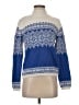 Talbots 100% Cotton Print Blue Pullover Sweater Size S - photo 1