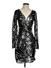 Venus 100% Polyester Metallic Silver Cocktail Dress Size 2 - photo 1