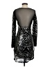 Venus 100% Polyester Metallic Silver Cocktail Dress Size 2 - photo 2