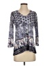 David Cline Gray 3/4 Sleeve Blouse Size S - photo 1