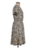 Slate & Willow 100% Polyester Animal Print Tan Casual Dress Size S - photo 4