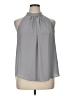 Neiman Marcus 100% Polyester Gray Sleeveless Blouse Size XL - photo 1