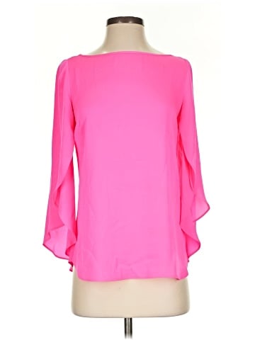 Milly 3/4 Sleeve Silk Top (view 1)