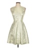 Miss Wu 100% Polyester Metallic Silver Gold Cocktail Dress Size 0 - photo 1