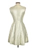 Miss Wu 100% Polyester Metallic Silver Gold Cocktail Dress Size 0 - photo 2