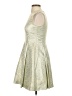 Miss Wu 100% Polyester Metallic Silver Gold Cocktail Dress Size 0 - photo 5