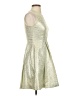 Miss Wu 100% Polyester Metallic Silver Gold Cocktail Dress Size 0 - photo 4