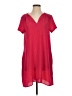 Lush Solid Red Casual Dress Size S - photo 1