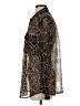Boston Proper 100% Polyester Animal Print Brown Long Sleeve Blouse Size S - photo 5