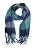 Unbranded 100% Polyester Plaid Teal Blue Scarf One size - photo 1