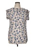 Unbranded Multi Color Blue Short Sleeve Blouse Size XL (estimated) - photo 1