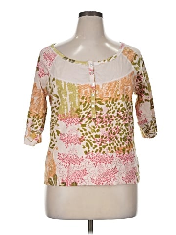 Caribbean Joe 3/4 Sleeve Blouse (view 1)