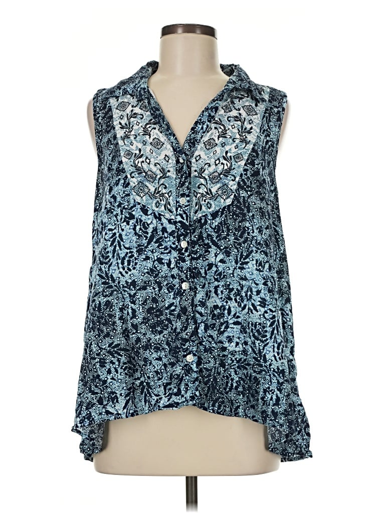Pre-owned Style & Co Sleeveless Blouse In Blue