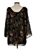 Nine West Black 3/4 Sleeve Blouse Size L - photo 2
