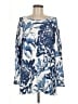 Soft Surroundings 100% Cotton Paisley Blue Pullover Sweater Size M - photo 1