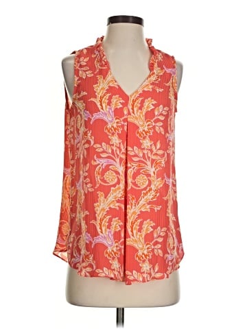 Rose + Olive Sleeveless Blouse (view 1)