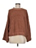 Pink Lily 100% Acrylic Solid Brown Pullover Sweater Size M - photo 1