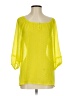 NY Collection Yellow 3/4 Sleeve Blouse Size S - photo 1