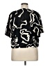 Nine West 100% Polyester Black Short Sleeve Blouse Size XL (estimated) - photo 2