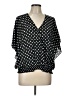 Allison Joy 100% Polyester Black Short Sleeve Blouse Size L - photo 1
